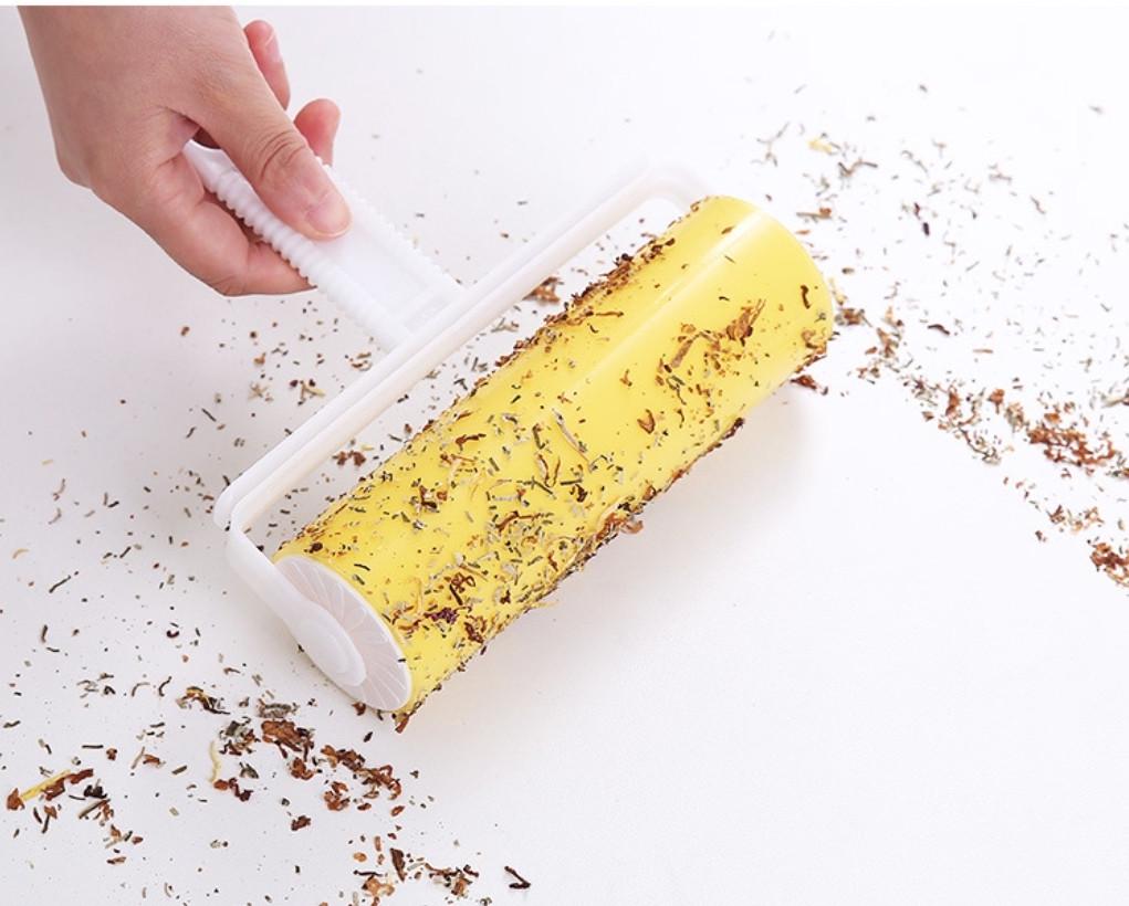 Ролик липкий силіконовий для чищення одягу 17,5 см Жовтий - фото 8 Ролик липкий силіконовий для чищення одягу 17,5 см Жовтий - фото 8