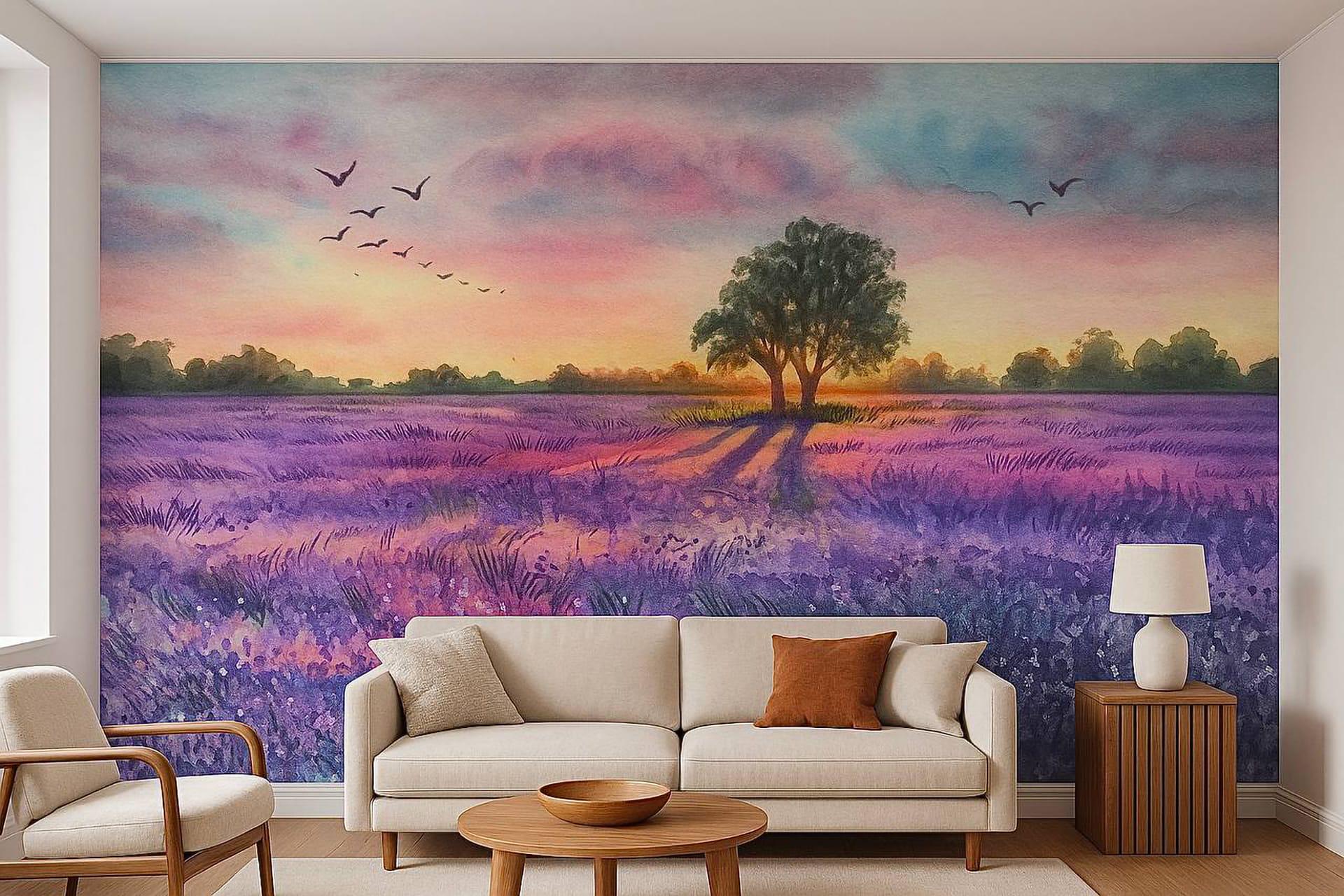 Фотообои флизелиновые Styleo Print-walls Закат в поле 0189 400х250 см (Pw-0189/4)