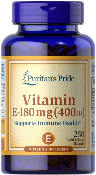 Витамин Е Puritans Pride Vitamin E 400 МЕ 180 мг 250 софтгель Витамин Е Puritans Pride Vitamin E 400 МЕ 180 мг 250 софтгель