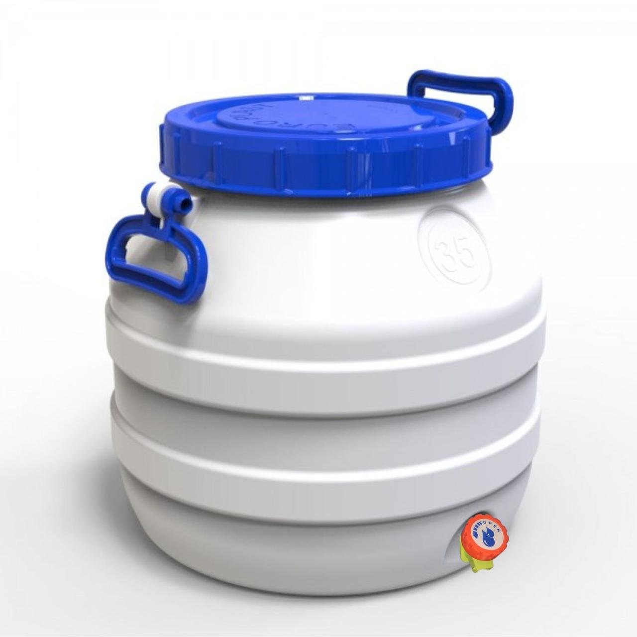 Бидон пищевой Евро Пласт с вентильным краном 35 л (173463)