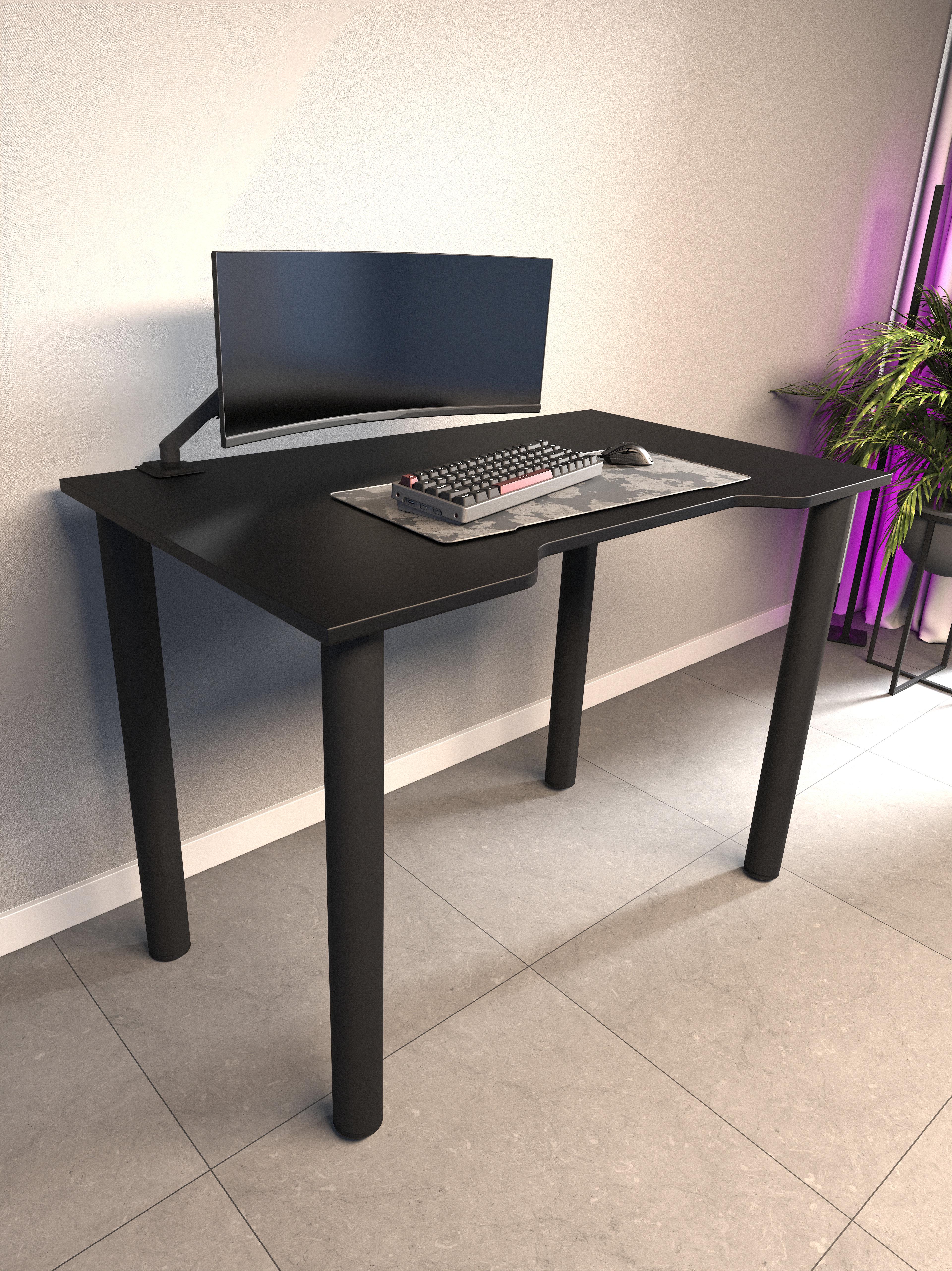 Геймерський комп'ютерний стіл X GAMING 100х60 см Чорний (NA76)