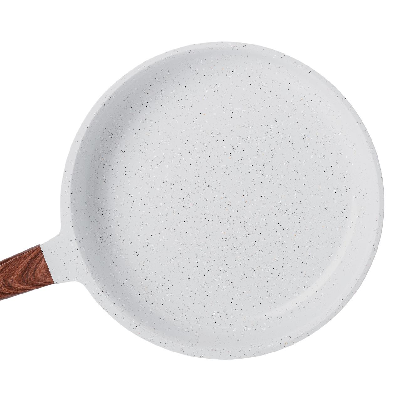 Сковорода алюмінієва MGC з керамічним покриттям антипригарним 2,7 л Ø 28 см Білий - фото 2