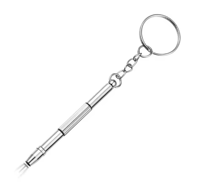 Отвертка мини для ремонта очков часов 3в1 сталь 57 мм Silver (500271)