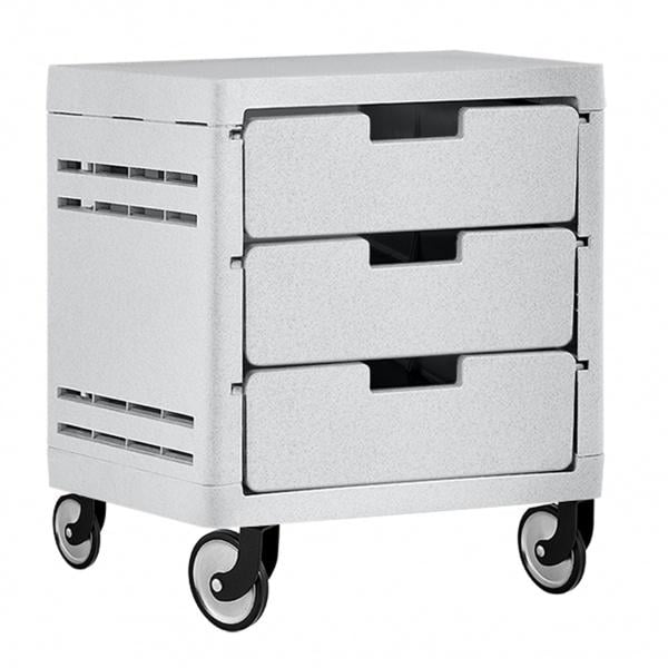 Комод на коліщатках Ale з 3 ящиками Білий (1-1-D0960)