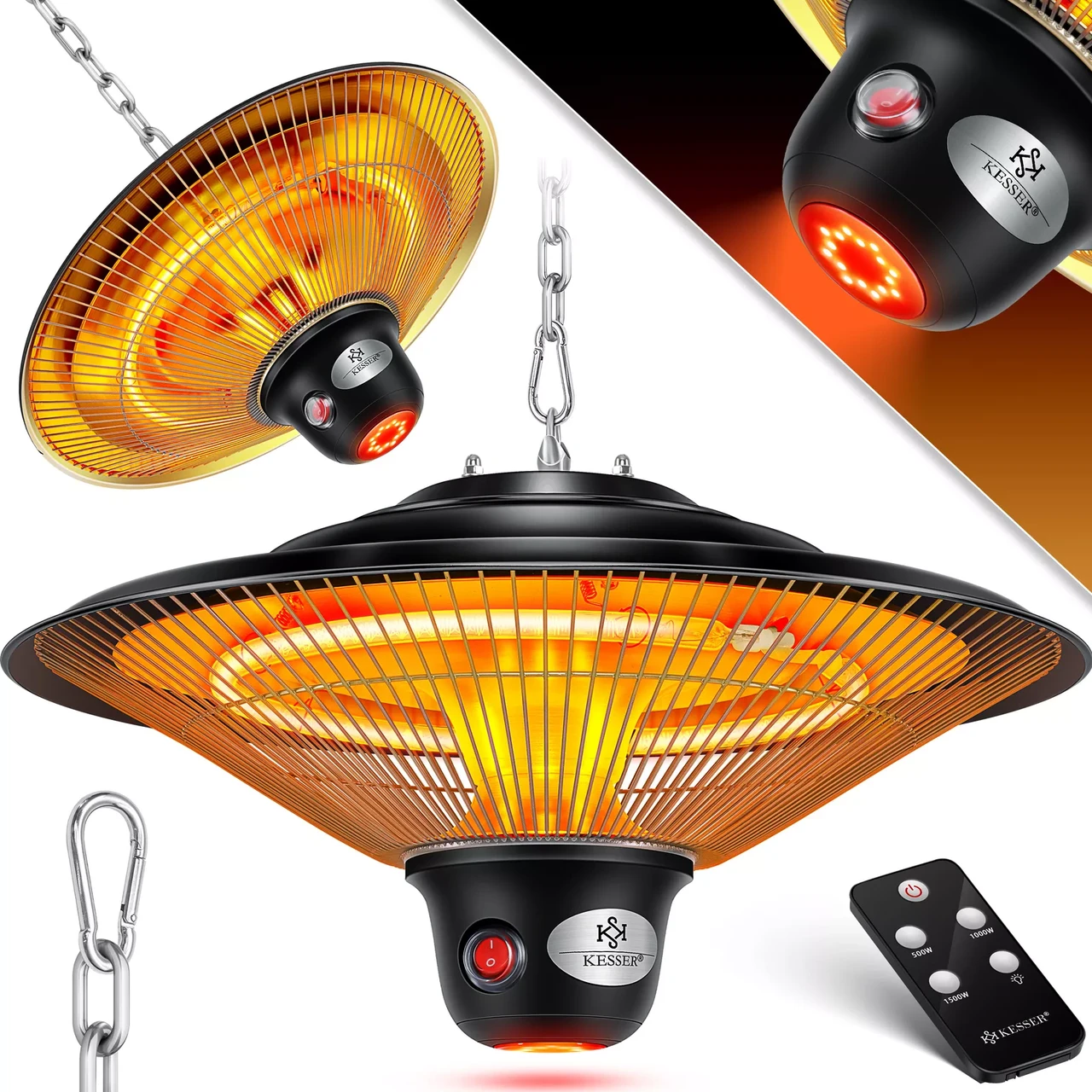 Инфракрасный обогреватель потолочный KESSER 140x40x28 см - фото 2