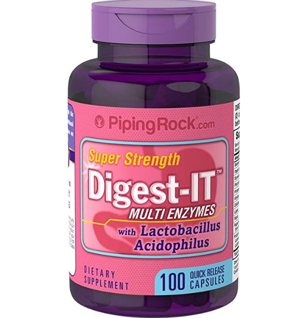Пищеварительные ферменты Piping Rock Digest-IT Multi Enzymes Super Strength with Probiotics 100 Caps