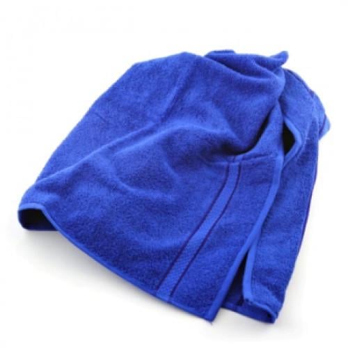 Парео для бани Luxyart махровый на липучке универсальный Синий (LZ-034)