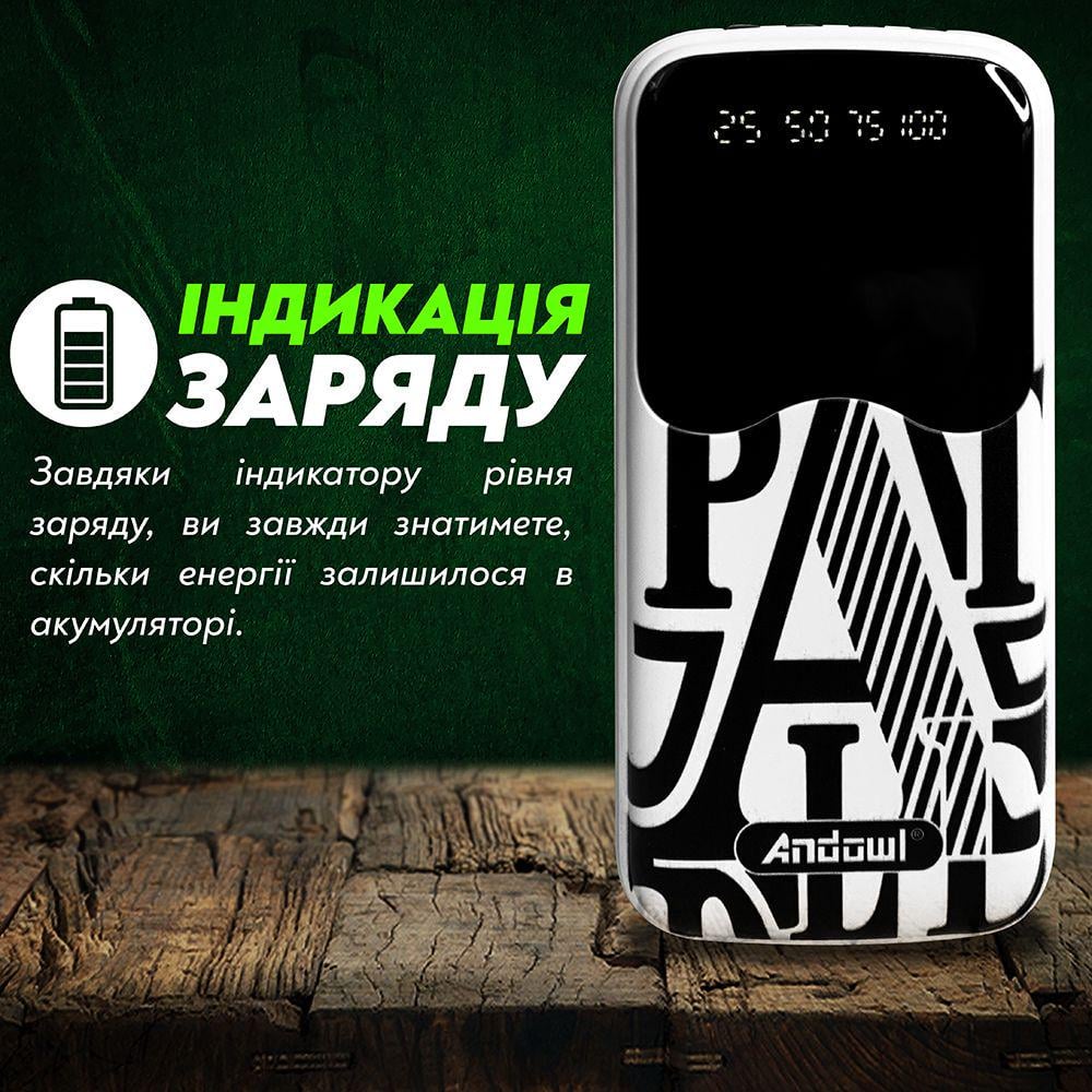 Повербанк Andowl Q-CD901X1 40000 mAh зі швидкою зарядкою та вбудованими кабелями Micro USB/Type C/Lightning Білий (8cf9619d) - фото 6 Повербанк Andowl Q-CD901X1 40000 mAh зі швидкою зарядкою та вбудованими кабелями Micro USB/Type C/Lightning Білий (8cf9619d) - фото 6