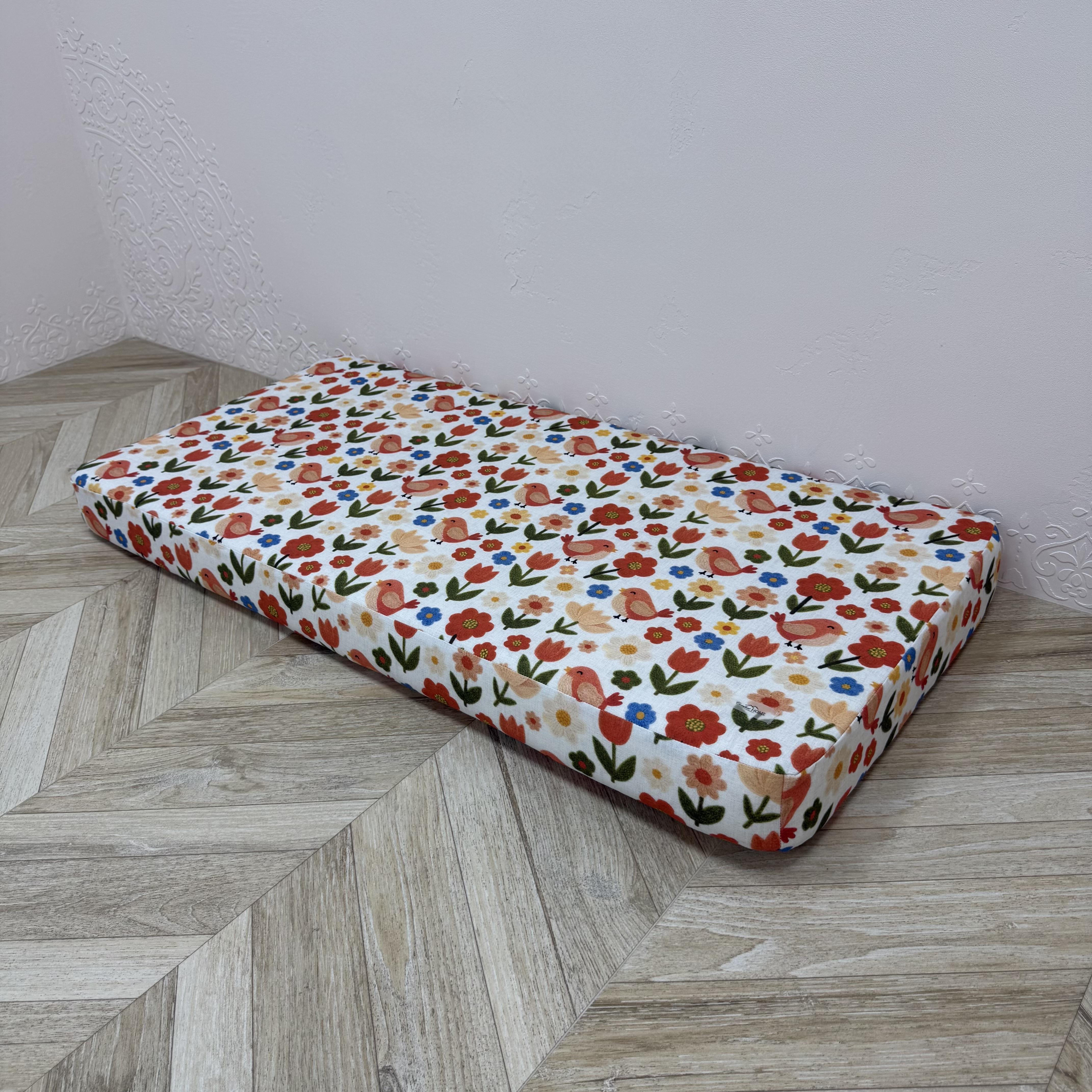 Матрас Comfort Home Tulips на подоконники/каркасы/поддоны/садовая мебель панама 120х40х5 см