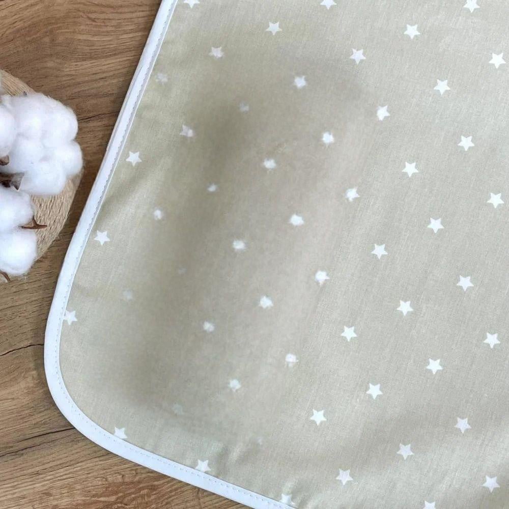 Пелюшка для новонародженого Зірочки білі непромокаюча 50х80 см Бежевий (1720)