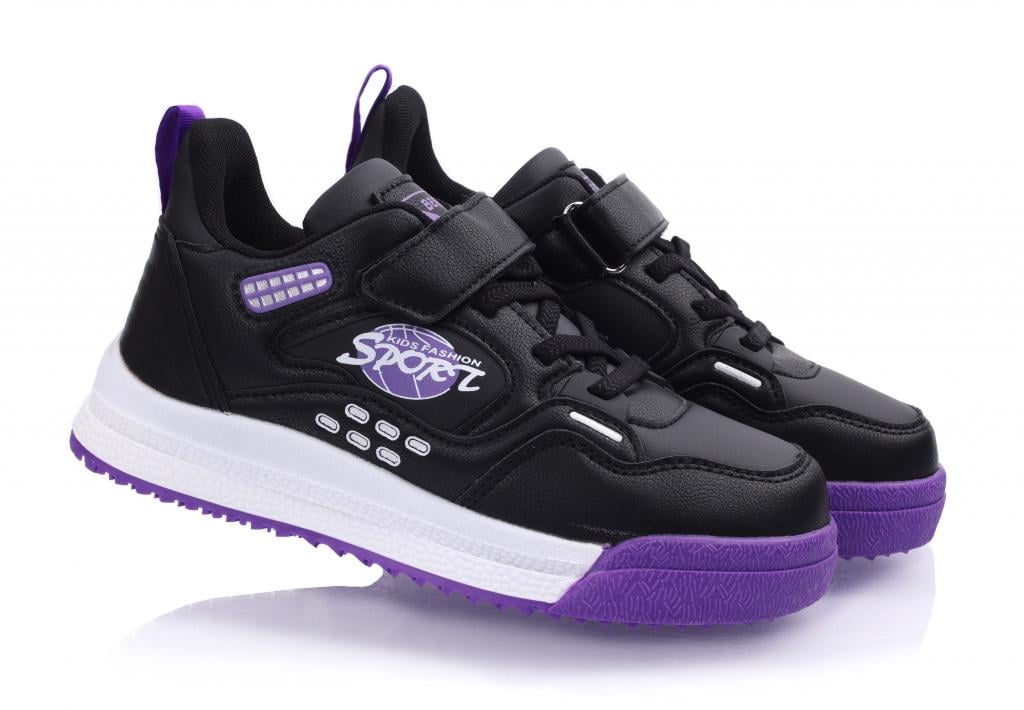 Кроссовки 1933 для девочек р. 34 Черно-фиолетовый