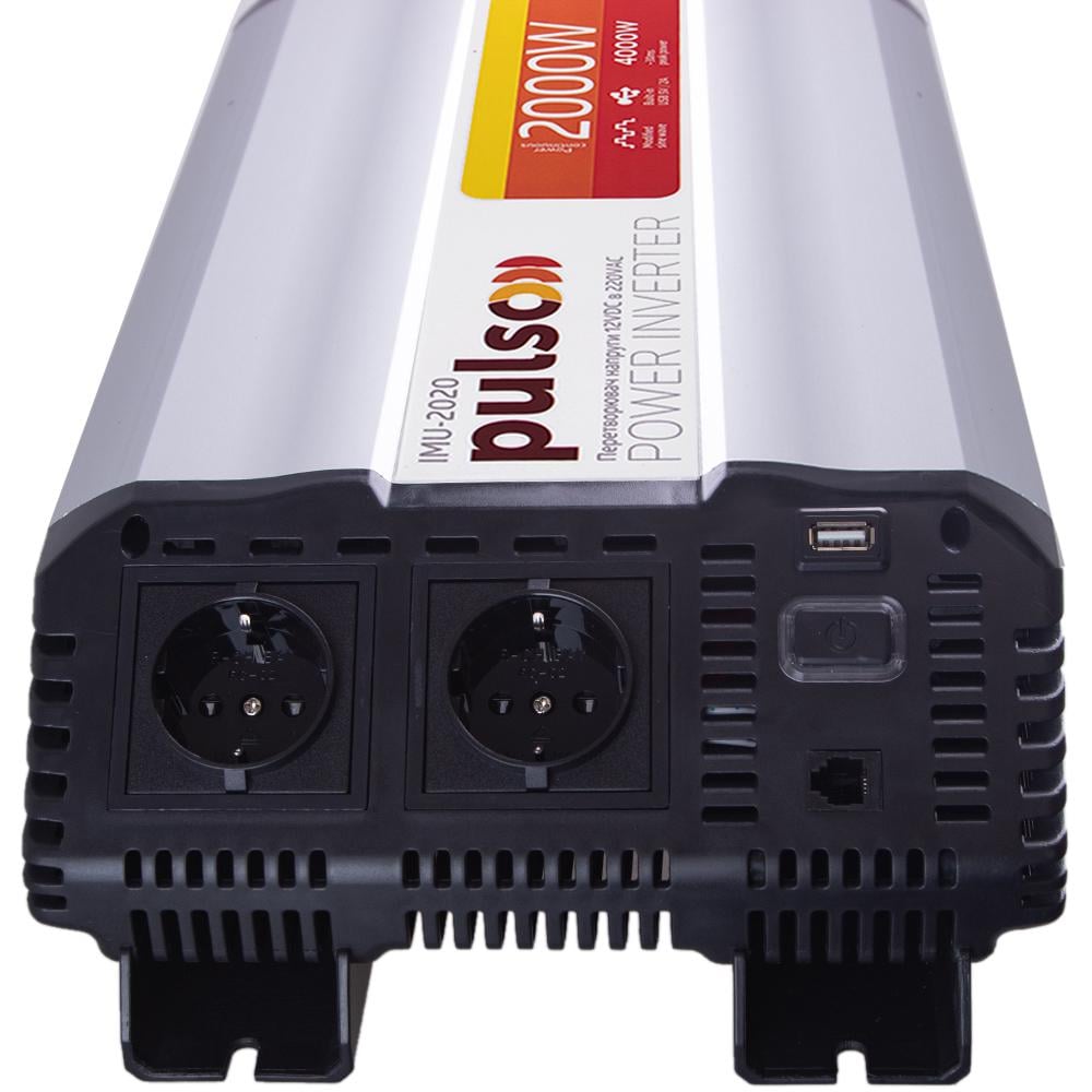 Автомобільний інвертор PULSO IMU-2020 12V-220V/2000W/USB-5VDC2.0A модифікований синус/клеми (IMU-2020) - фото 4 Автомобільний інвертор PULSO IMU-2020 12V-220V/2000W/USB-5VDC2.0A модифікований синус/клеми (IMU-2020) - фото 4