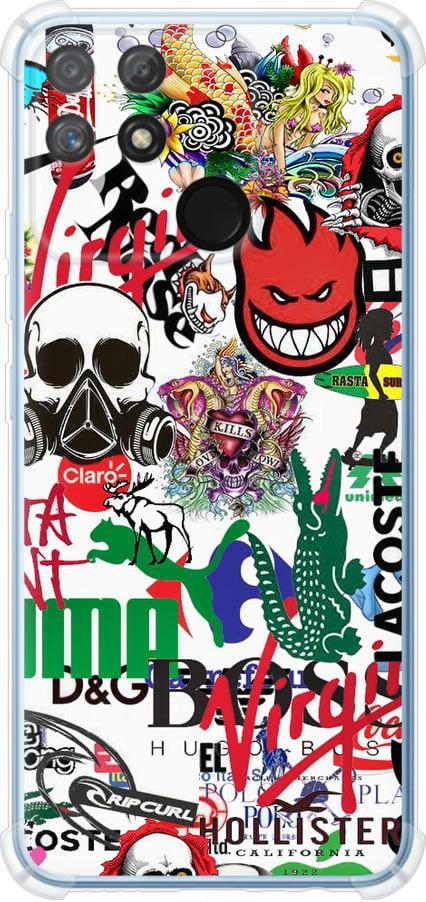 Чохол на Realme Narzo 50A Many different logos (4022sp-2514-42517) Чохол на Realme Narzo 50A Many different logos (4022sp-2514-42517)