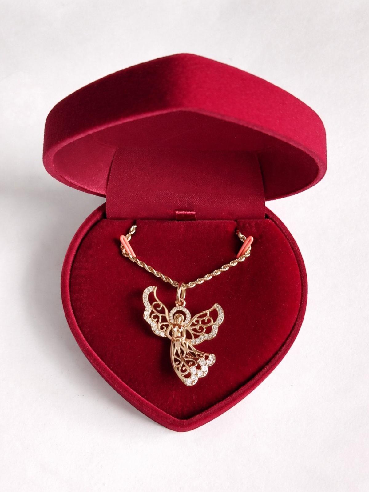 Кулон оберег Ангел хранитель любви на цепочке медзолото 18K Xuping Jewelry в бархатной коробочке сердце (14922) Кулон оберег Ангел хранитель любви на цепочке медзолото 18K Xuping Jewelry в бархатной коробочке сердце (14922)