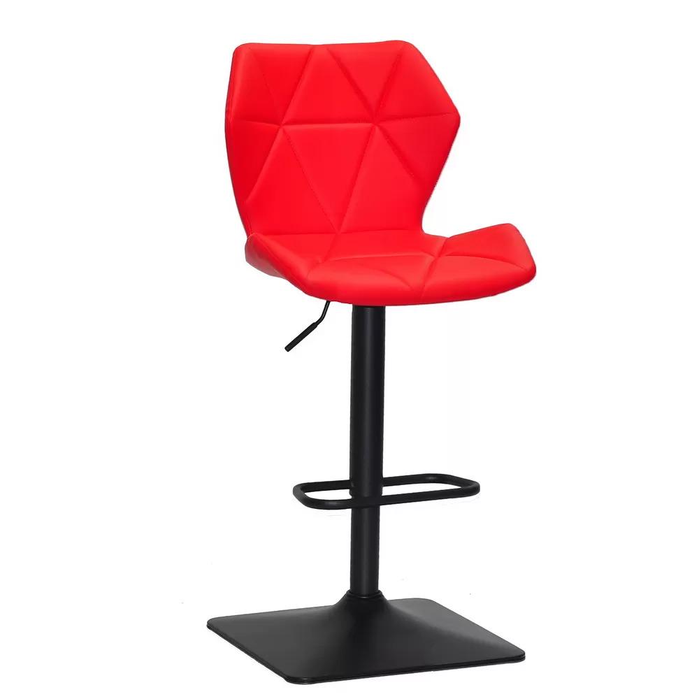 Барный стул TECHNO SQ BLACK экокожа Красный (114385)