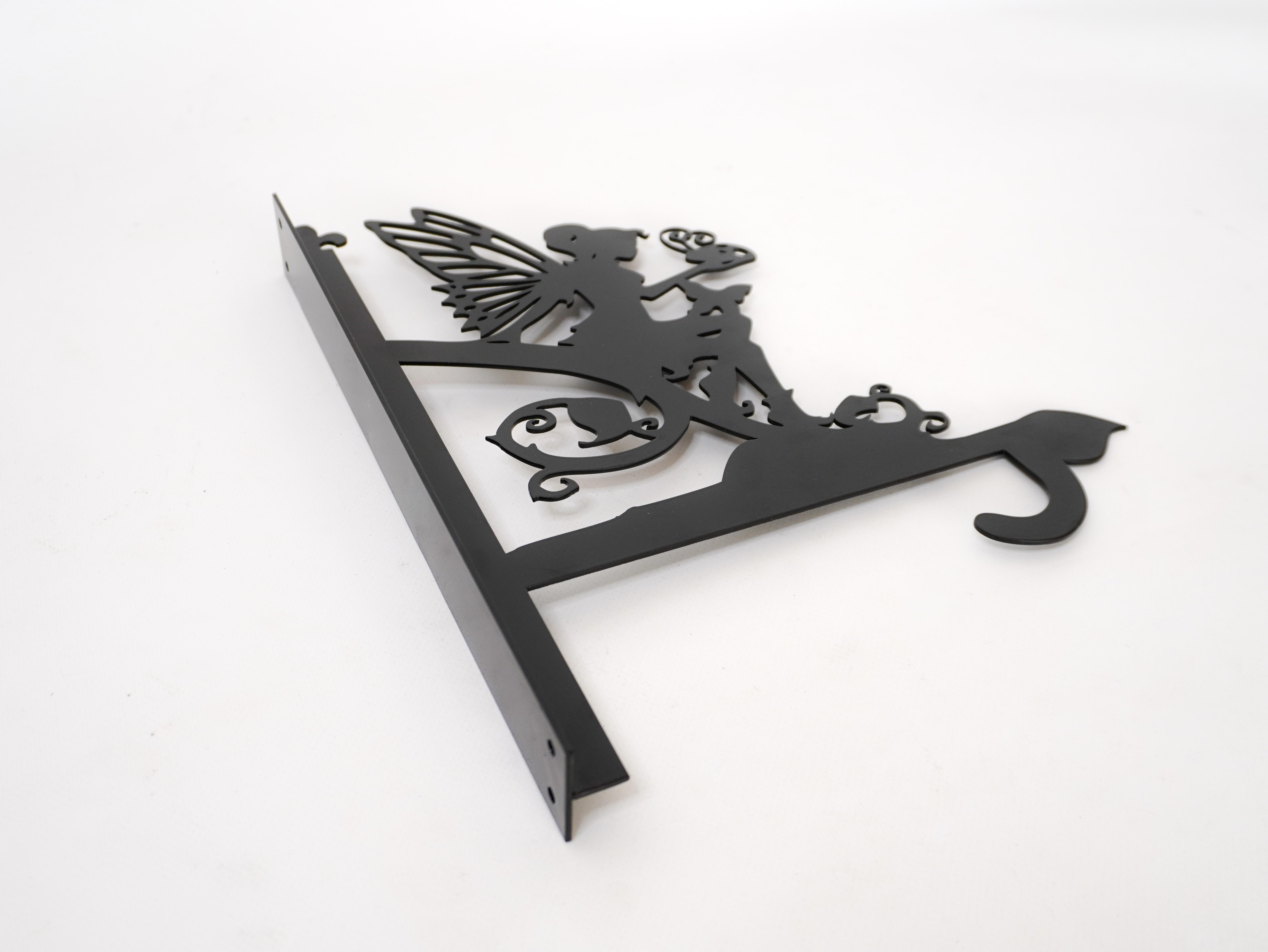 Кронштейн Фея с жучком для кашпо с цветами метал Черный (М004) - фото 6