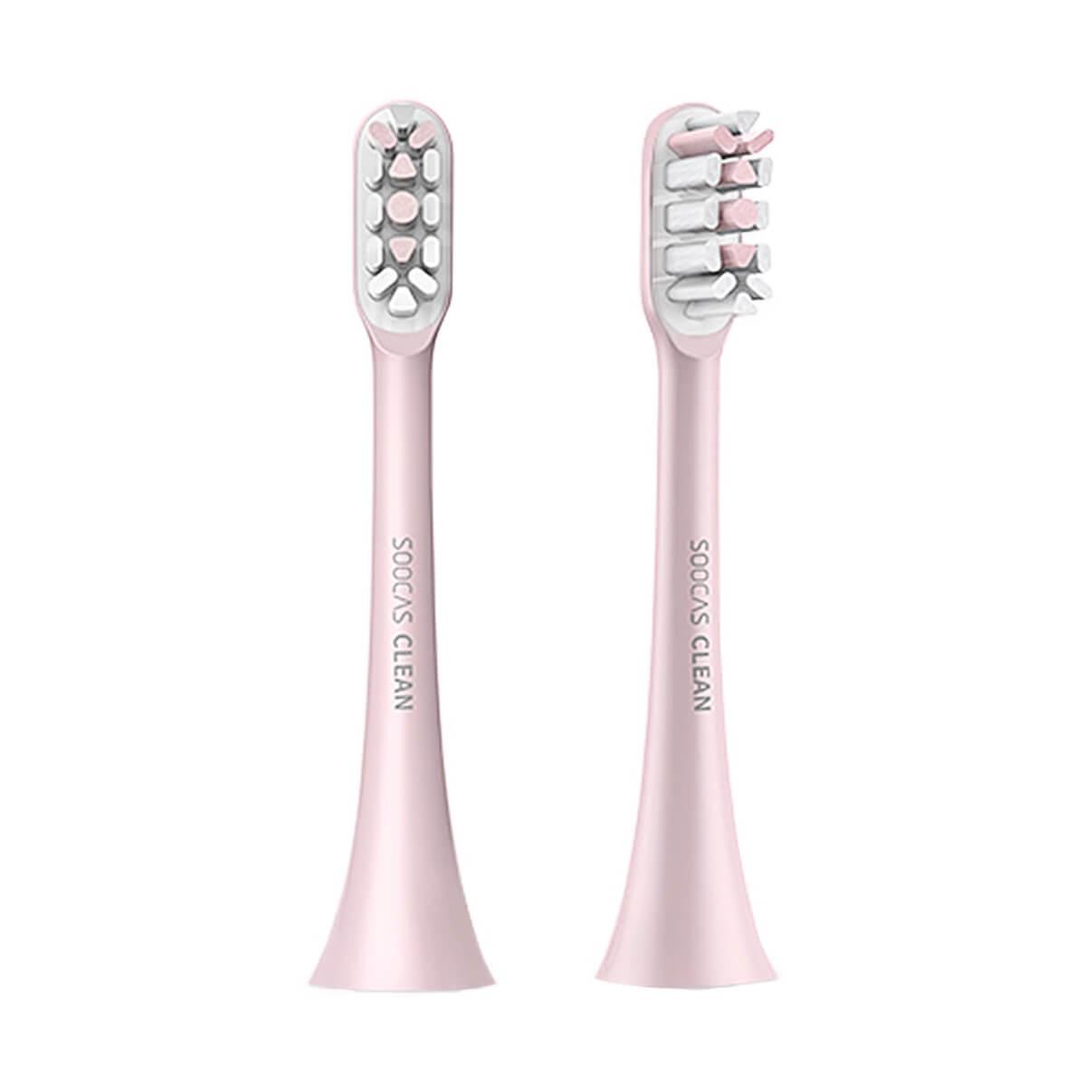 Набор сменных щеток-насадок Soocas General Toothbrush Head for X1/X3/X5 2 шт. Pink (BH01P)