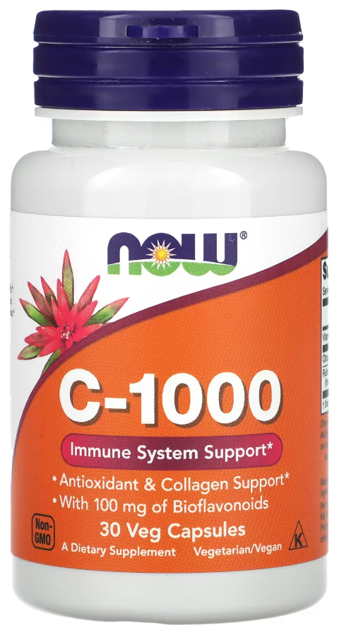 Витамин С NOW Foods Vitamin C-1000 30 капсул