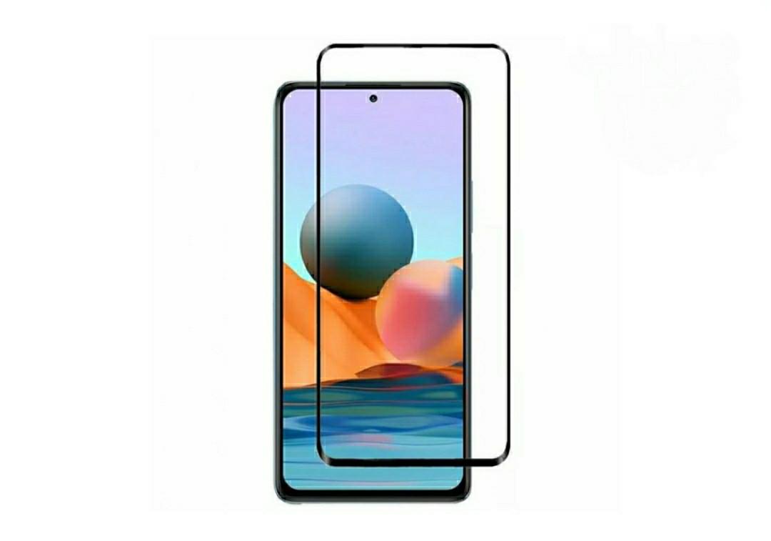 Загартоване захисне скло на Xiaomi Redmi Note 10 Чорна рамка