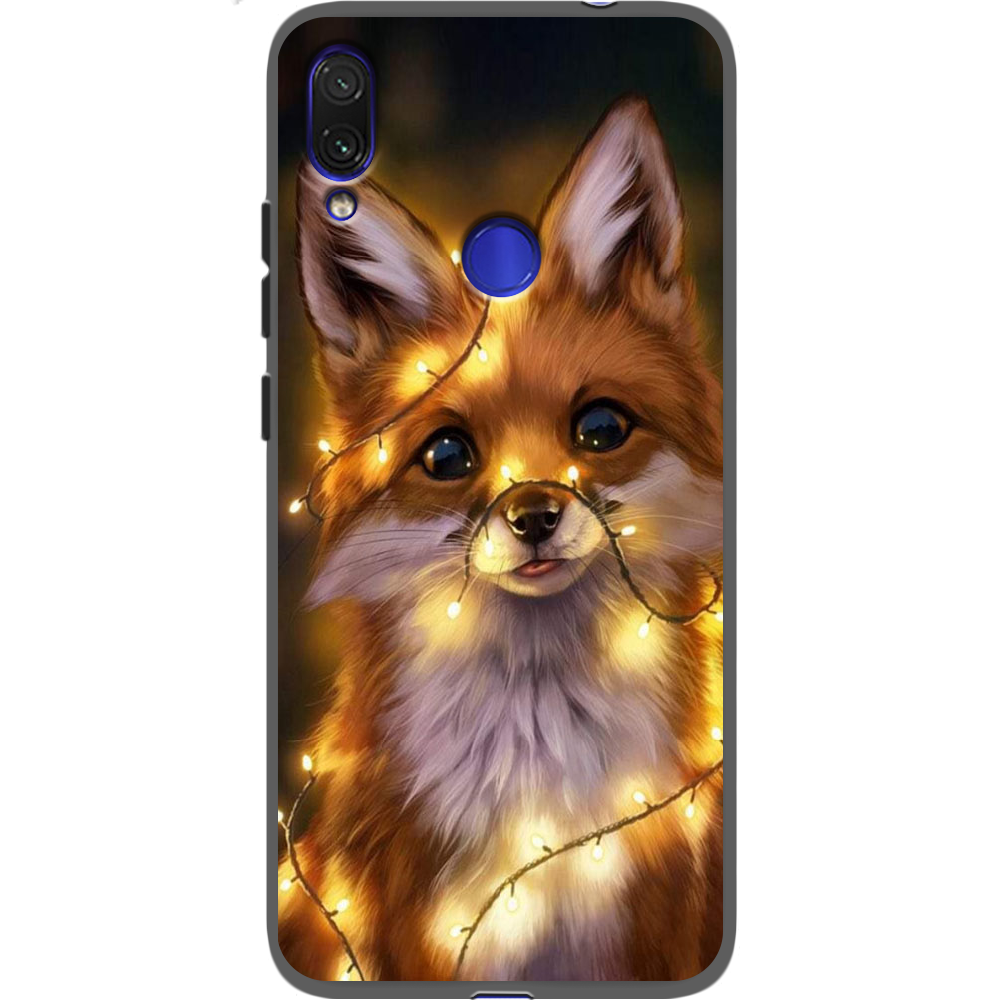 Чехол Boxface Xiaomi Redmi Note 7 Рождественская лиса Черный силикон (36202-up2399-37106)