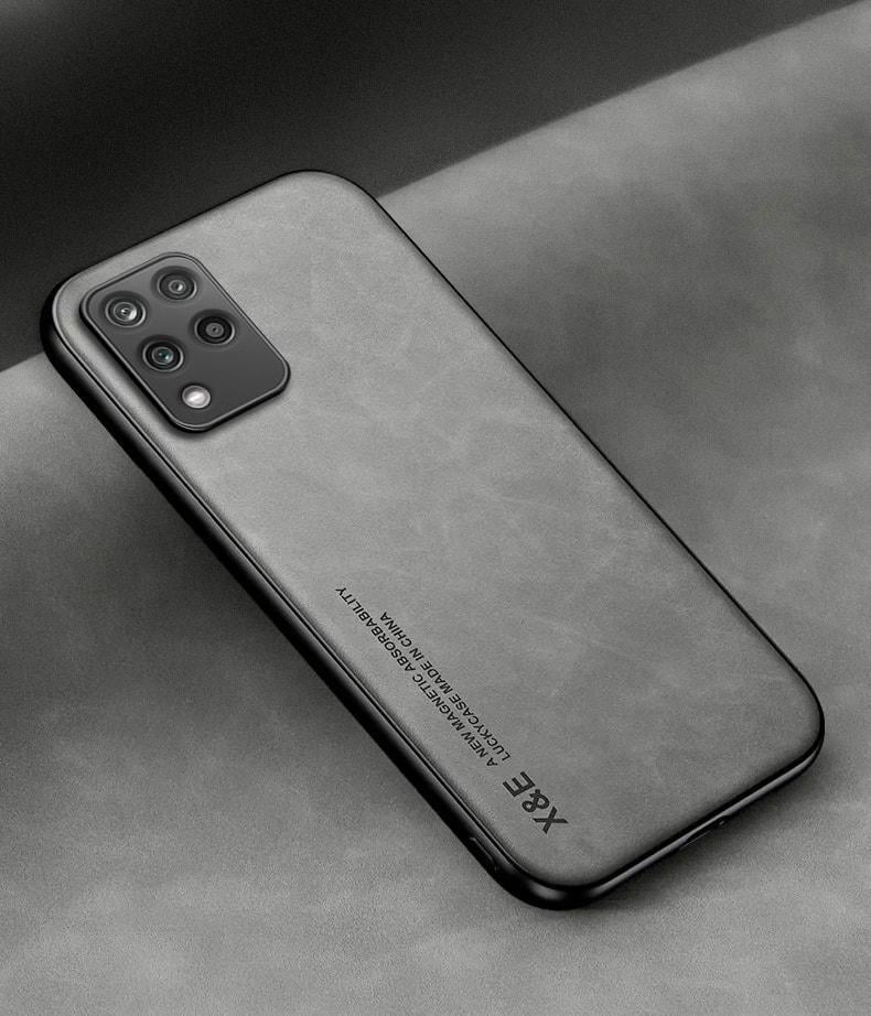 Шкіряний чохол XnE Samsung Galaxy M33 5G M336 з металевою вставкою Grey (34296-33)