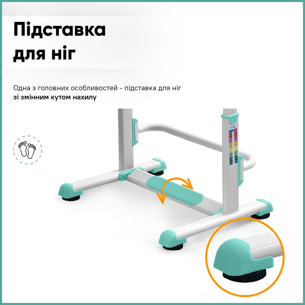 Парта детская школьная со стулом Evo-kids BD-04 Z XL Teddy с лампой Зеленый - фото 9 Парта детская школьная со стулом Evo-kids BD-04 Z XL Teddy с лампой Зеленый - фото 9