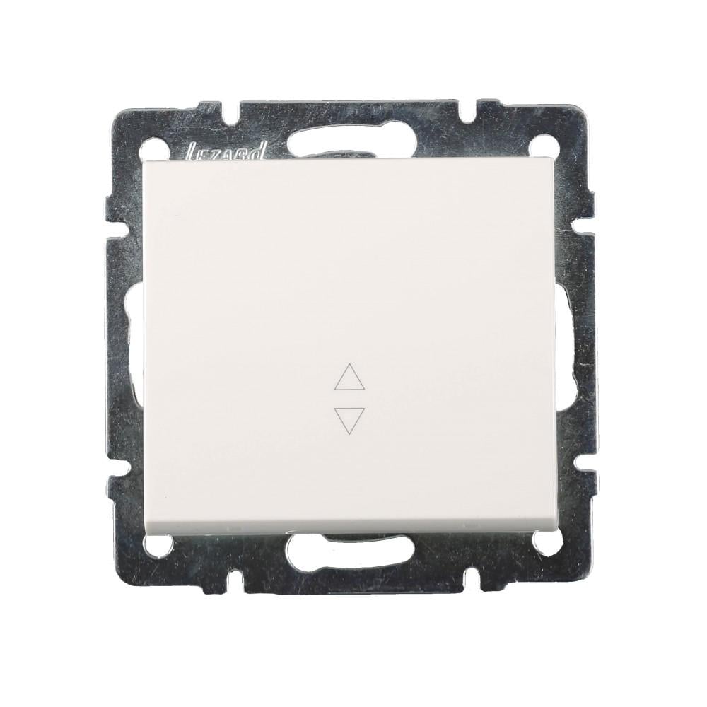 Выключатель Lezard Rain 1-клавишный проходной без рамки Белый (7030288105)