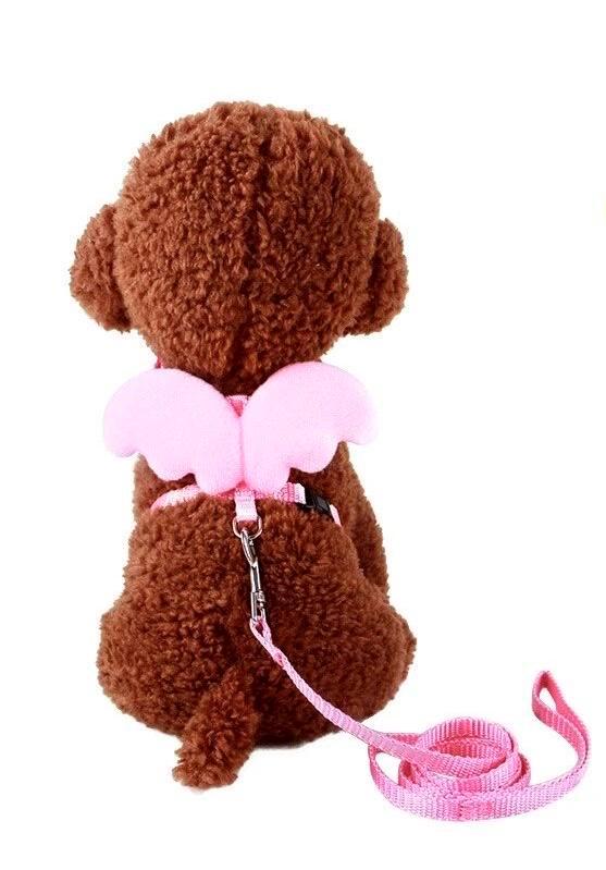 Поводок для собак с крыльями ангела XS Pink