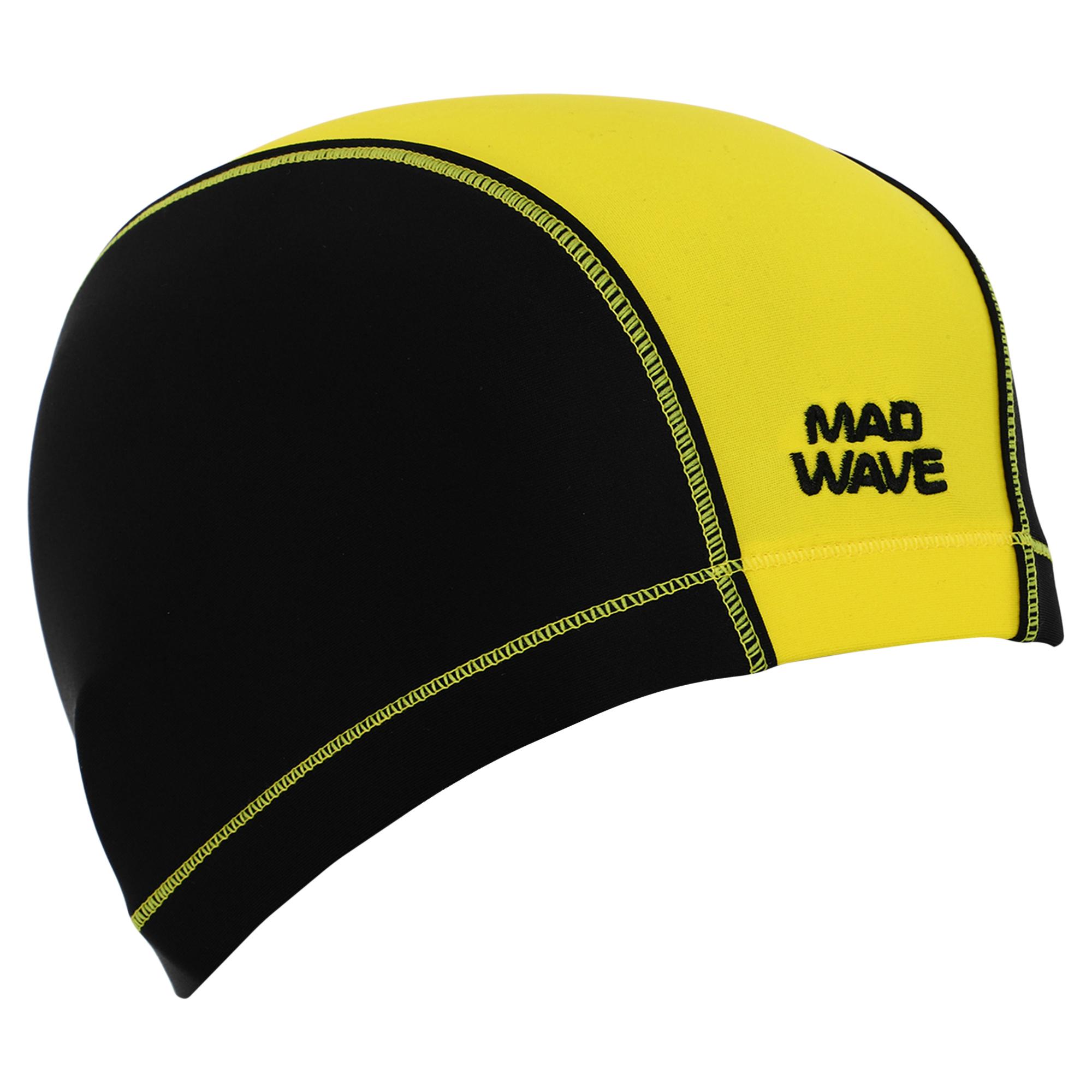 Шапочка для плавания Mad Wave Lycra DUOTONE M052702 текстильная Желтый (AM0009459)