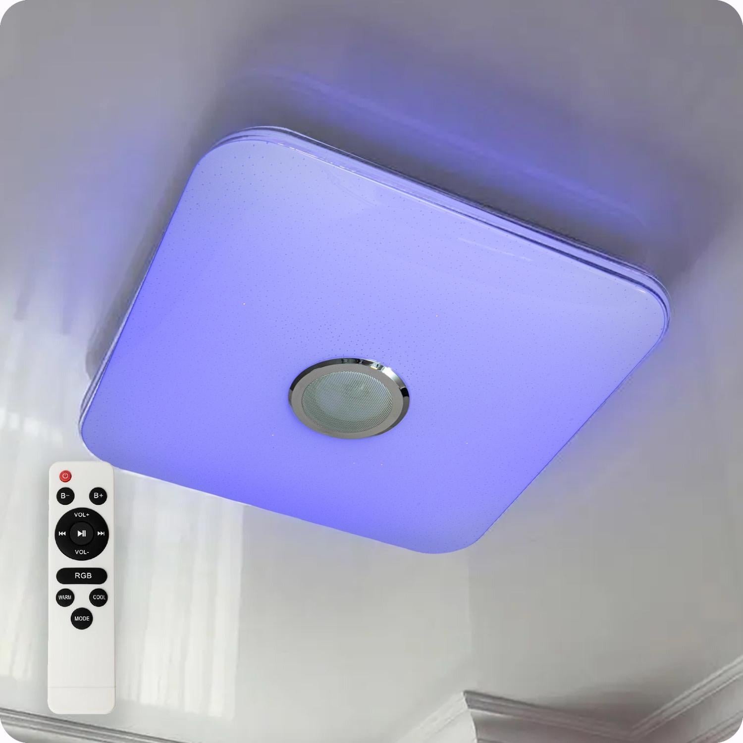 Люстра светодиодная 517 Dlight RGB с пультом и колонкой 80 Вт Белый (02149)