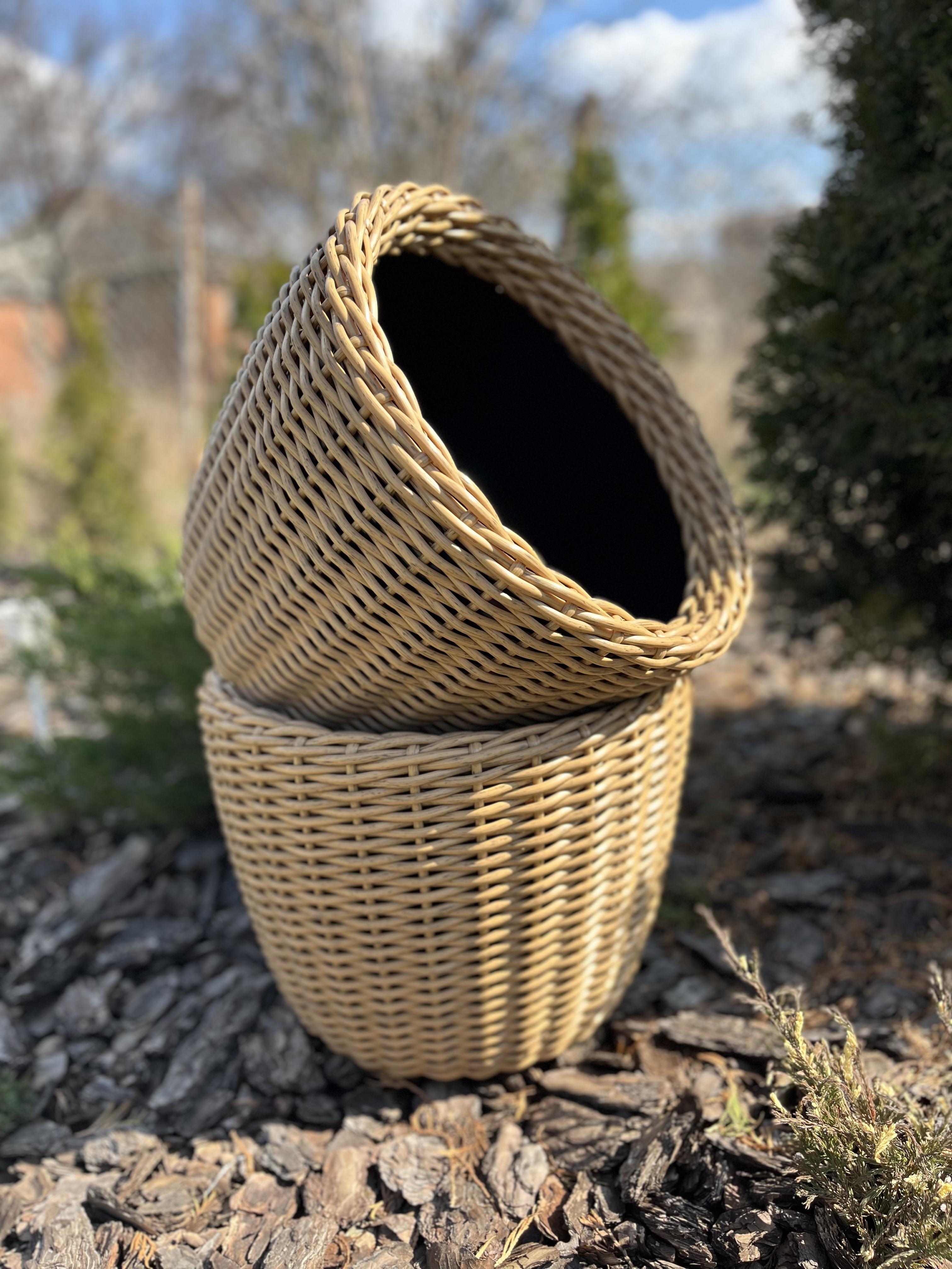 Кашпо для квітів зі штучного ротанга 20 л Дерево (27927847) - фото 2 Кашпо для квітів зі штучного ротанга 20 л Дерево (27927847) - фото 2