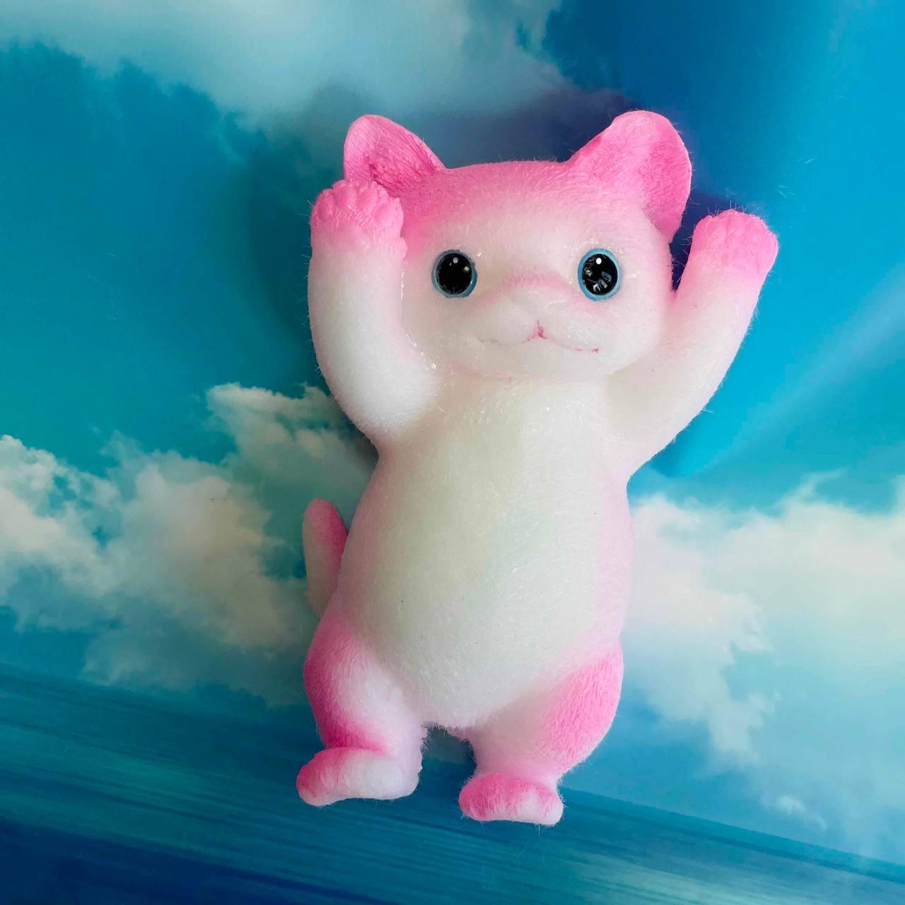 Сквіш Котик великий 20 см Рожевий (2571083790)