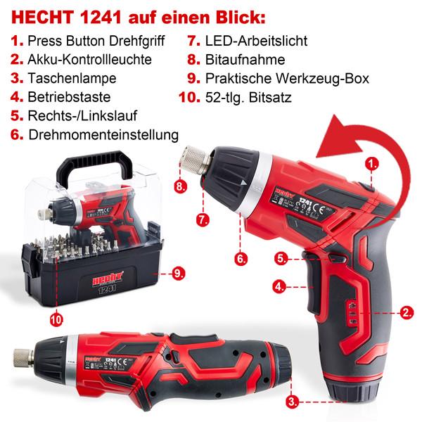 Отвертка аккумуляторная раскладная HECHT 1241 мини с фонариком - фото 10 Отвертка аккумуляторная раскладная HECHT 1241 мини с фонариком - фото 10