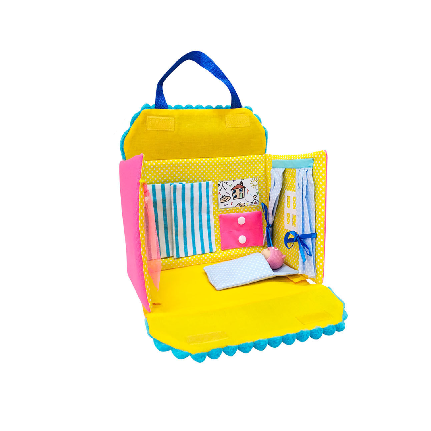 Дом для кукол Vladi Toys RZ5001-02/8 текстильный Голубой (25917881) Дом для кукол Vladi Toys RZ5001-02/8 текстильный Голубой (25917881)