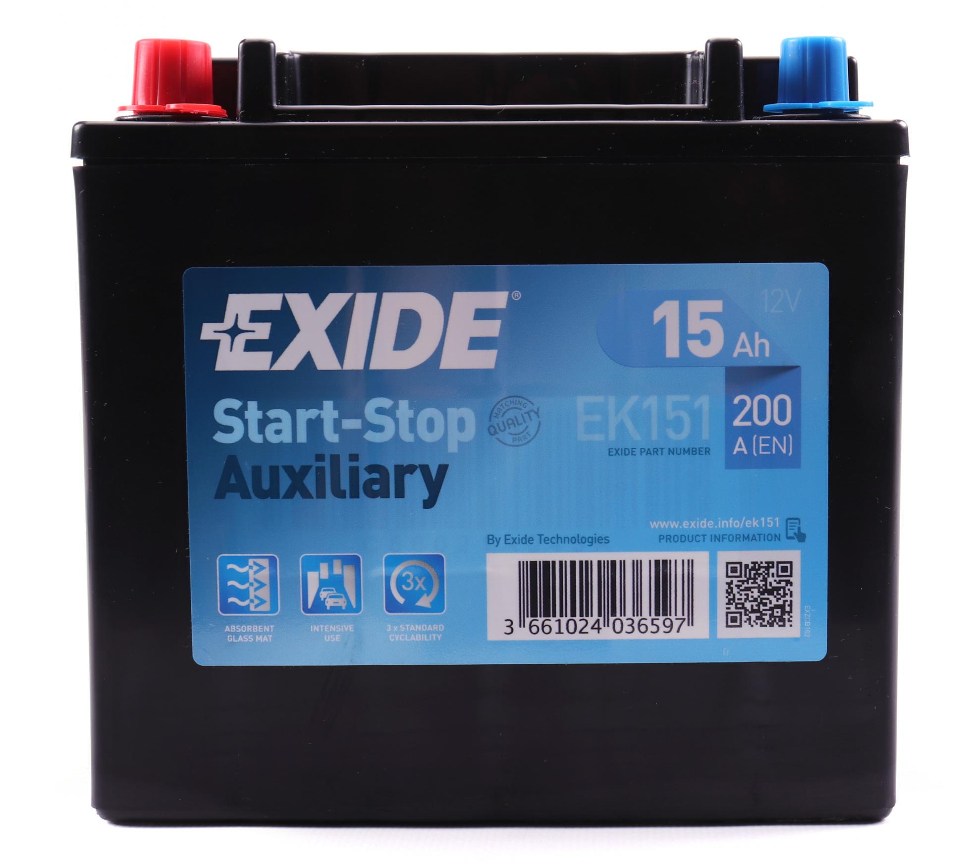 ᐉ Аккумулятор EXIDE AGM AUXILIARY L EN200 15 Ah-12 V 150х90х145 мм ...