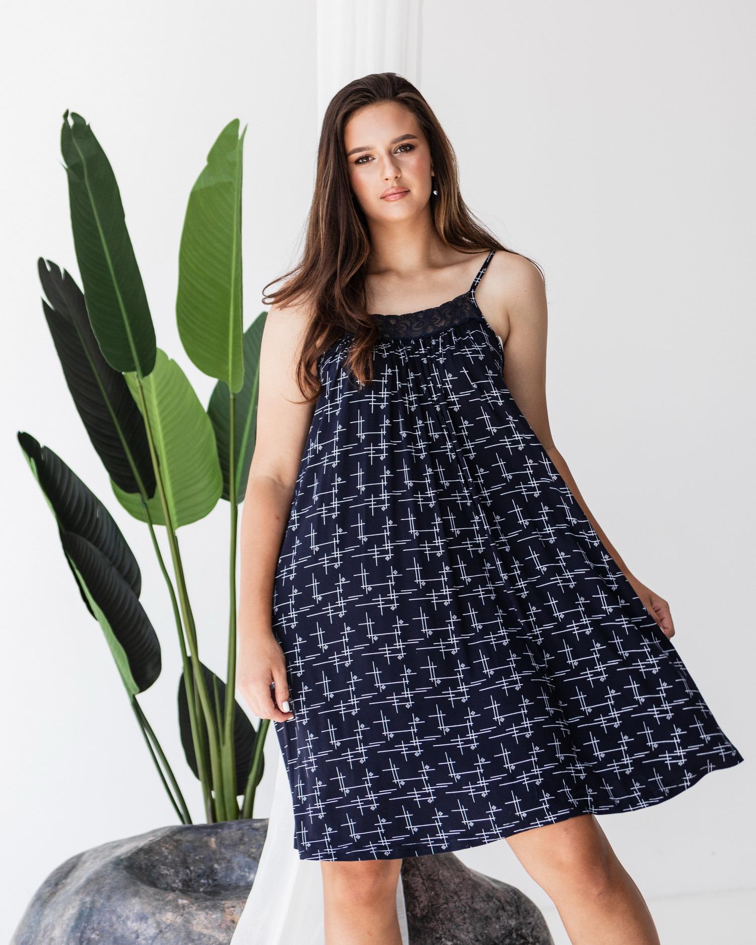 Рубашка ночная Fashions Jessie 5XL Темно-синий (70097-ни) Рубашка ночная Fashions Jessie 5XL Темно-синий (70097-ни)