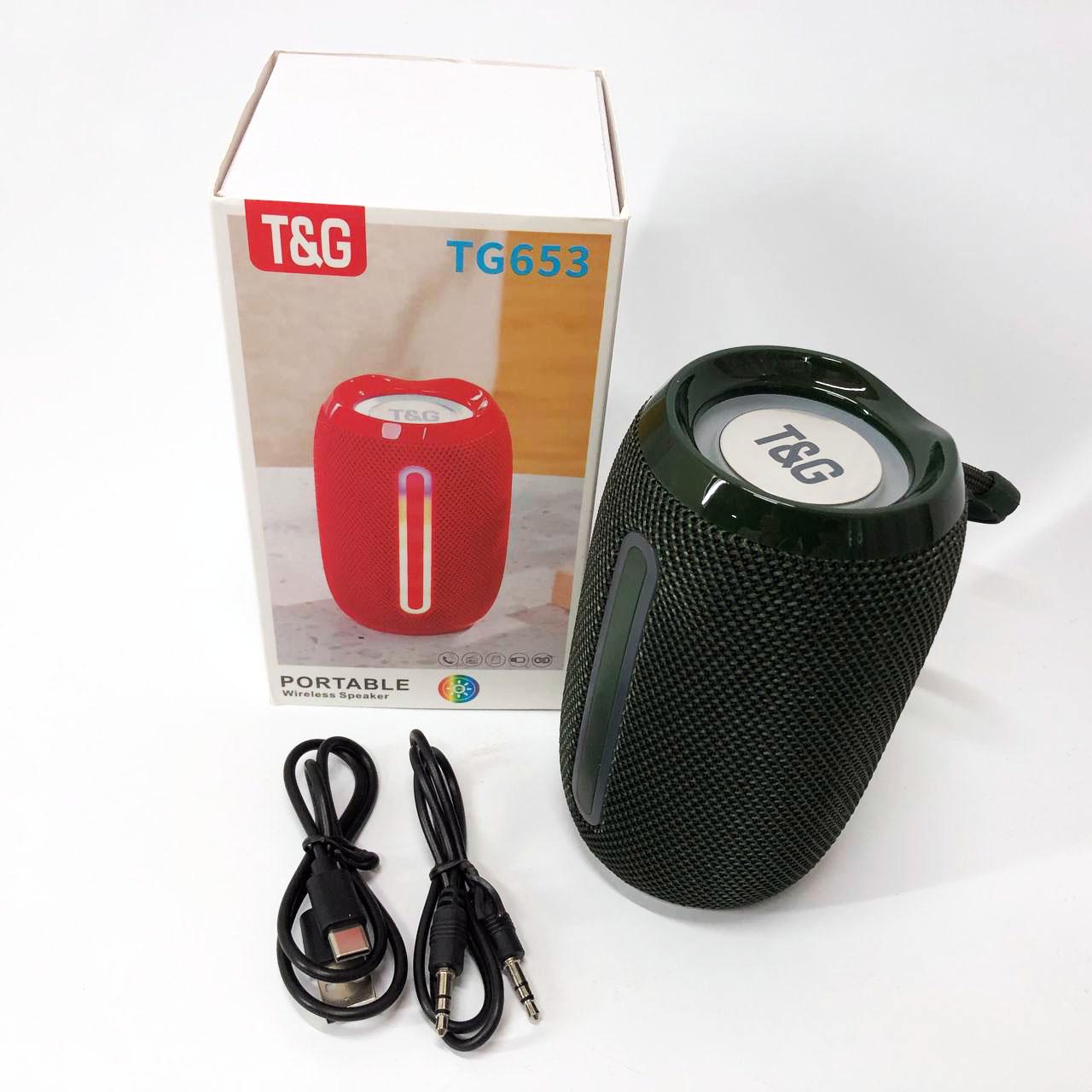 Портативна колонка Bluetooth TG653 USB з ремінцем Зелений - фото 9 Портативна колонка Bluetooth TG653 USB з ремінцем Зелений - фото 9