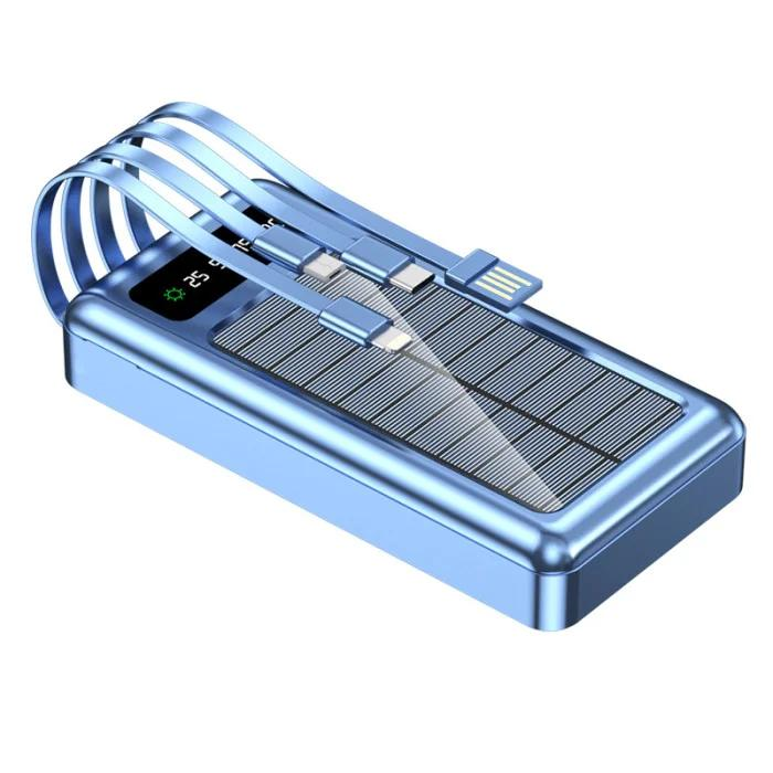 Повербанк UKC Z SOLAR ENERGY ART 8412 20000 mAh 102B Синій (18372484) - фото 6