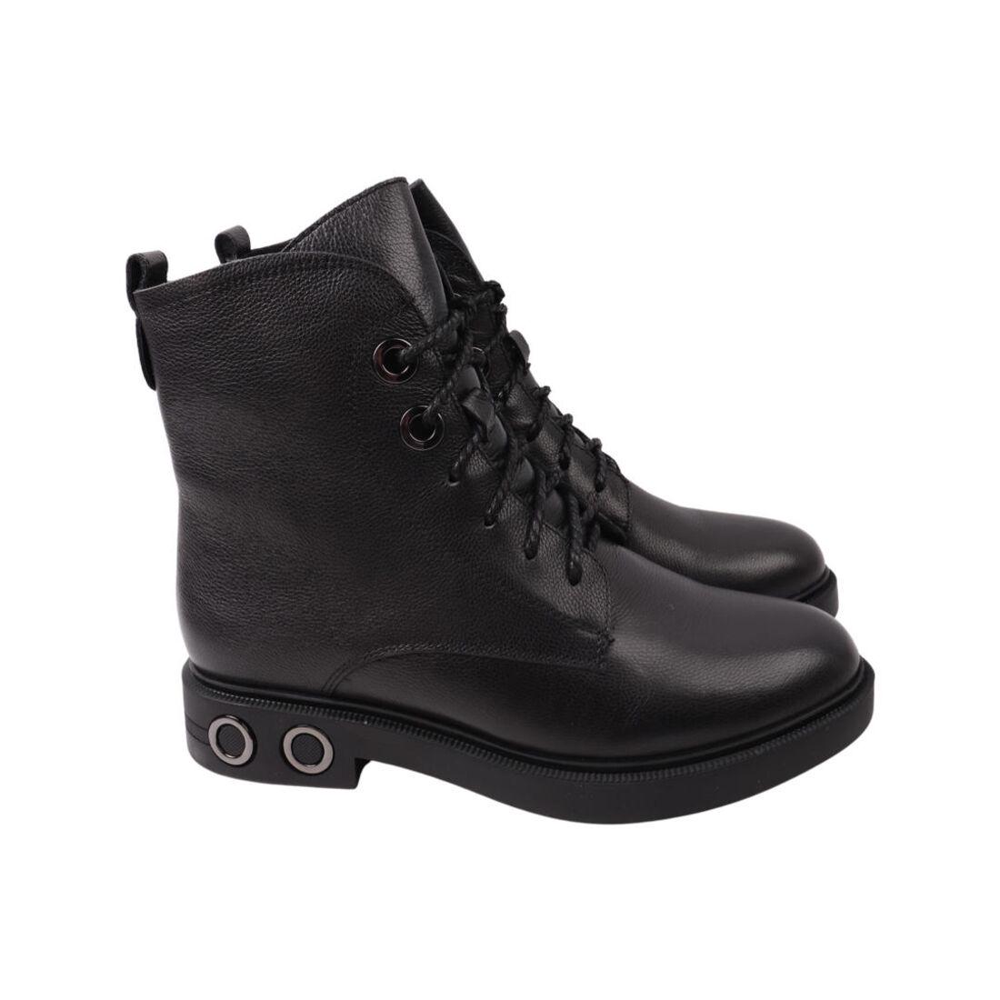 Ботинки женские Polann из кожи р. 37 Черный (116-9/22ZHC)