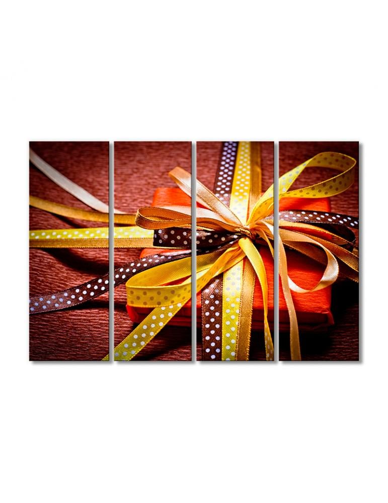 Картина модульная Подарочная коробочка своими руками 4 модуля 120x180 см