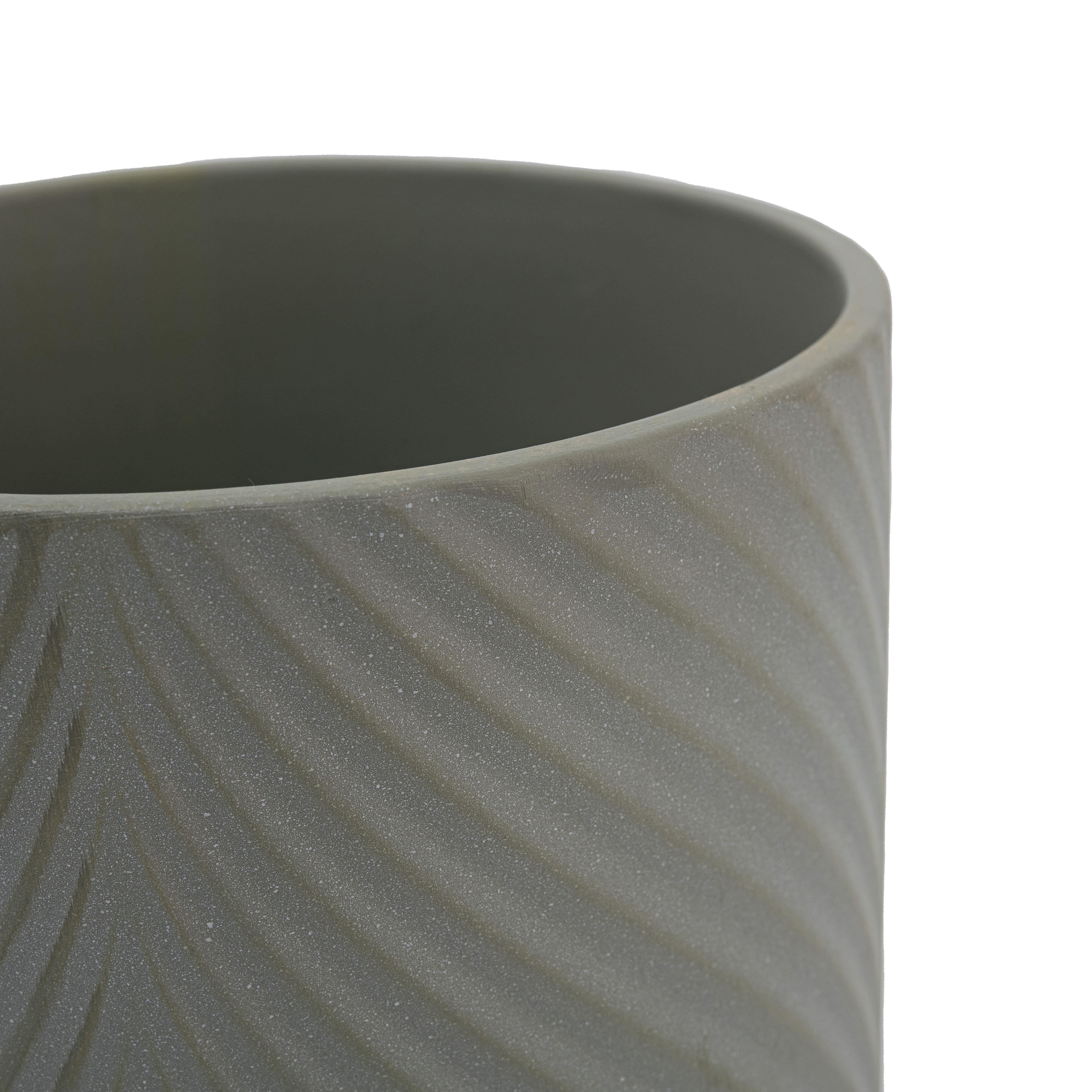 Набор кашпо для цветов керамические elemi Листок круглый 1,3 л/2,3 л/4,5 л Темно-зеленый (УТ-00094682) - фото 6