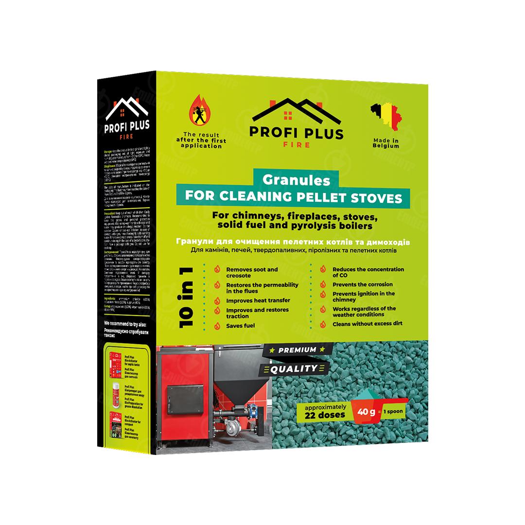 Гранули Profi Plus для чищення пелетних котлів, димоходів і опалювальних систем від сажі і нагару 900 г