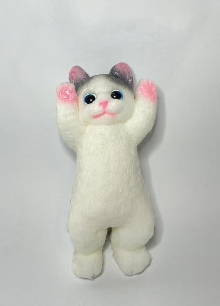 Сквіш пухнастий котик 20 см Сірий (837)