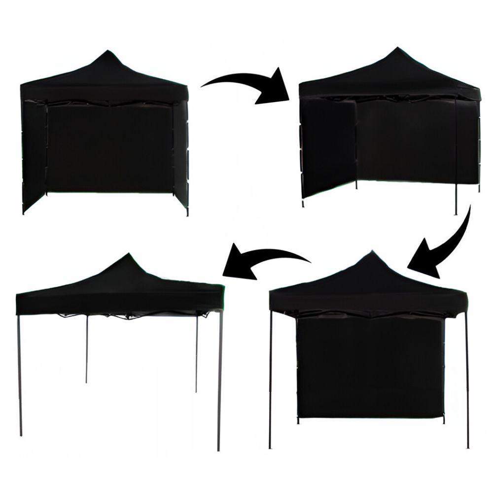 Намет павільйон розсувний Bonro B-9004 з стінками 2,9х2,9 м Чорний (42400987) - фото 4 Намет павільйон розсувний Bonro B-9004 з стінками 2,9х2,9 м Чорний (42400987) - фото 4