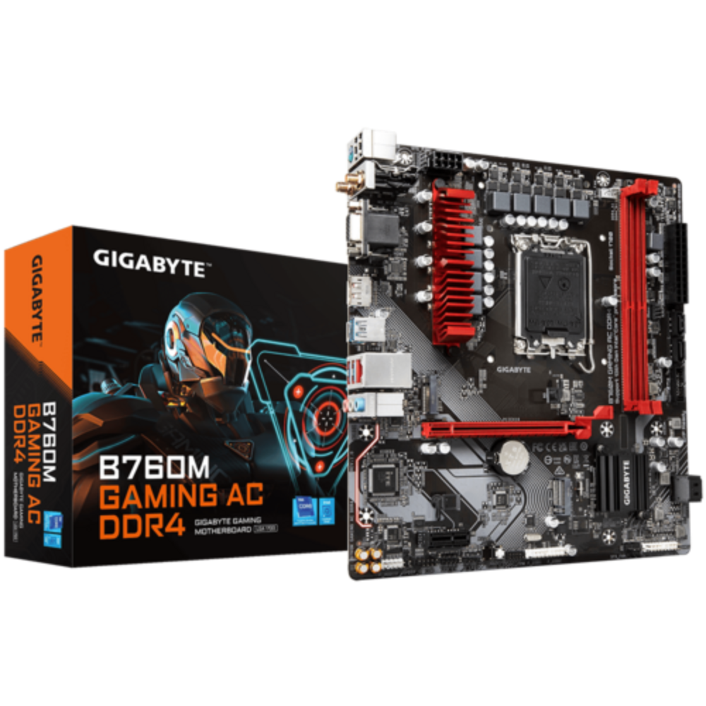 Материнська плата Gigabyte B760M GAMING AC DDR4 Intel B760/S1700/MicroATX/2xDDR4 DIMM (54d42f63) - фото 4