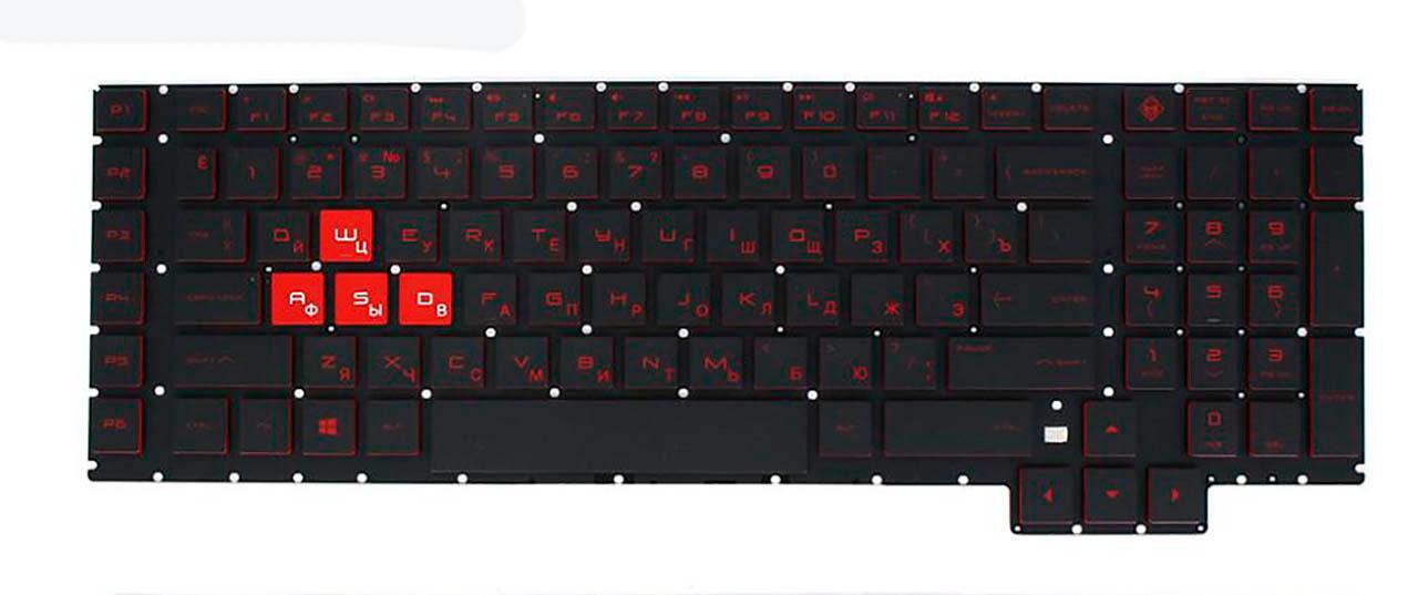 Клавиатура для ноутбука HP Omen 17-AN с подсветкой клавиш (9Z.NEBBQ.10R)