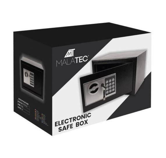 Сейф MALATEC 22627 з електронним кодом та ключем для дому офісу та готелю