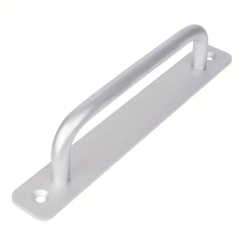 Ручка скоба для дверей металева на планці 1 шт. Сріблястий (2362703727)