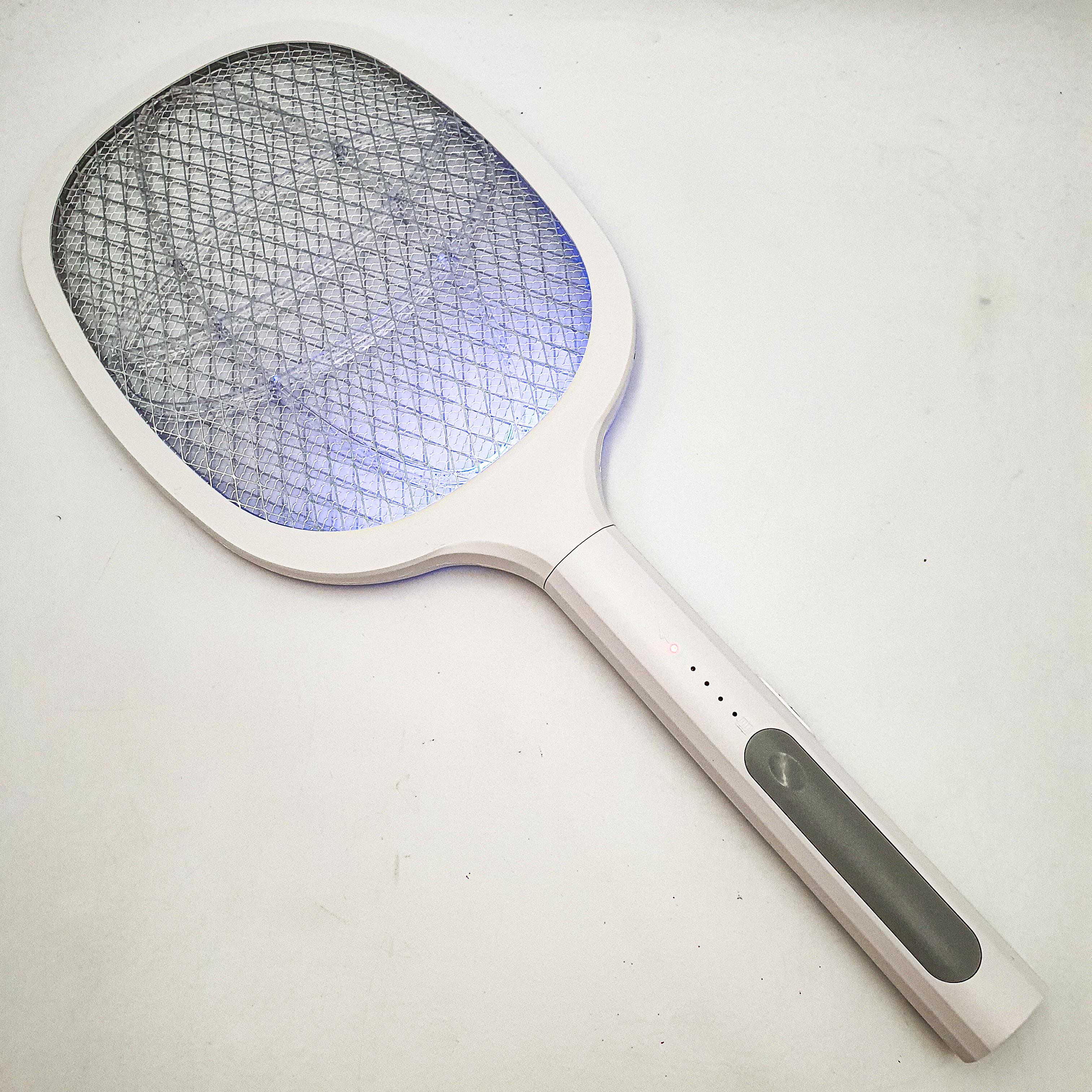 Мухобойка акумуляторна електрична ракетка знищує комах мух комарів UKC Electric Mosquito Swatter білий - фото 5