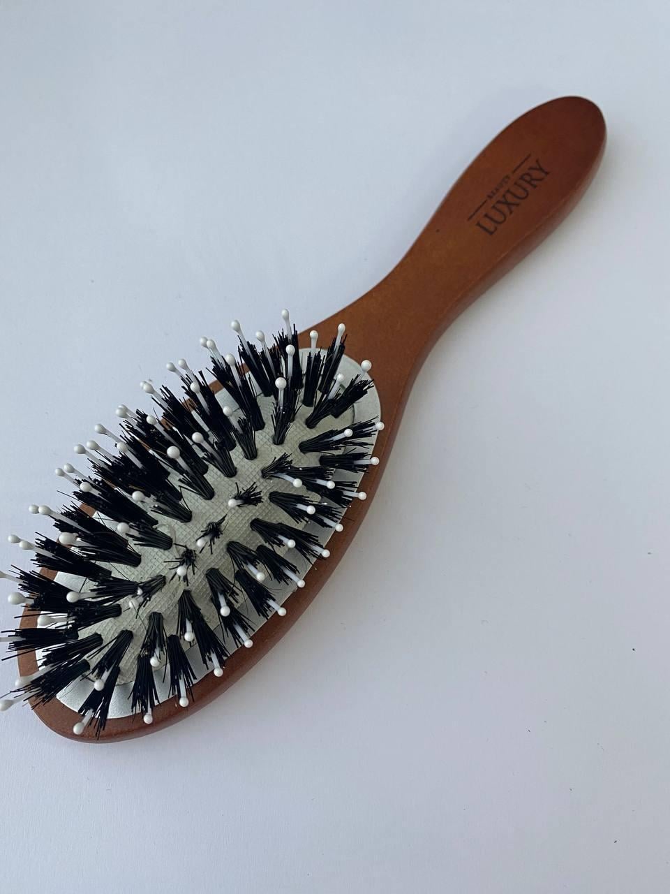 Щетка массажная для волос деревянная Beauty Luxury HB-03-16